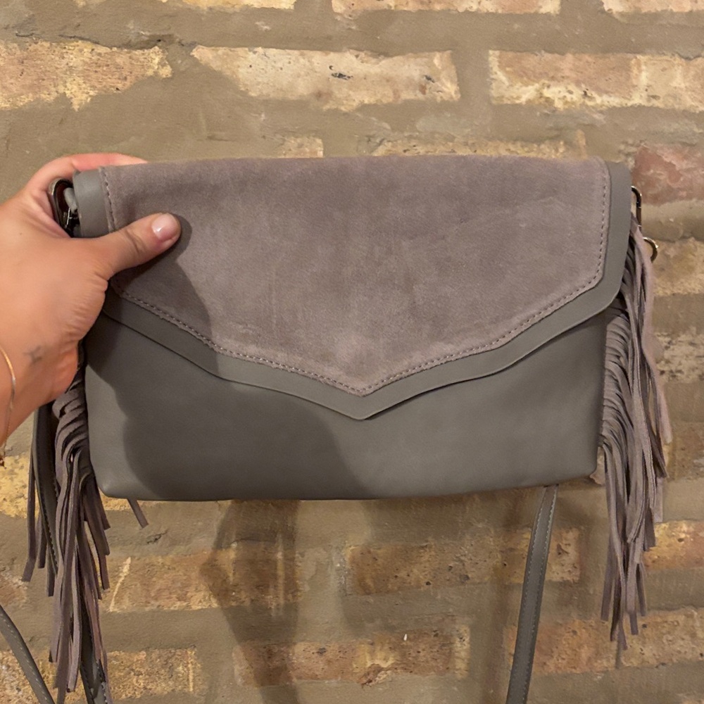 Gray Fringe Women's Bag